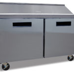 Hoshizaki CRMR60-16, Refrigerator, Two Section Sandwich Top Prep Table