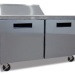 Hoshizaki CRMR60-8, Refrigerator, Two Section Sandwich Top Prep Table