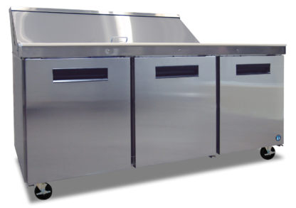 Hoshizaki CRMR72-12, Refrigerator, Three Section Sandwich Top Prep Table