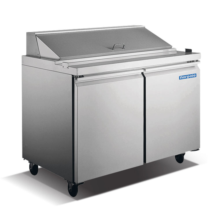 NP2R-SW Norpole NP2R-SW 2 Door Standard Top Sandwich and Salad Prep Table