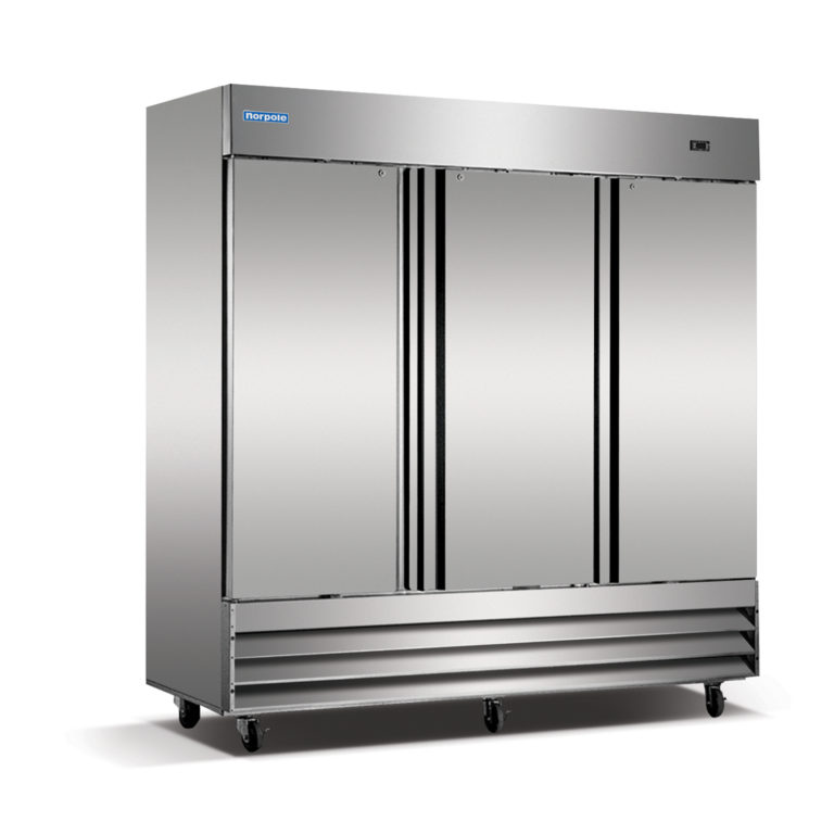 NP3R Norpole NP3R 3 Solid Door Up Right Reach-in Refrigerator