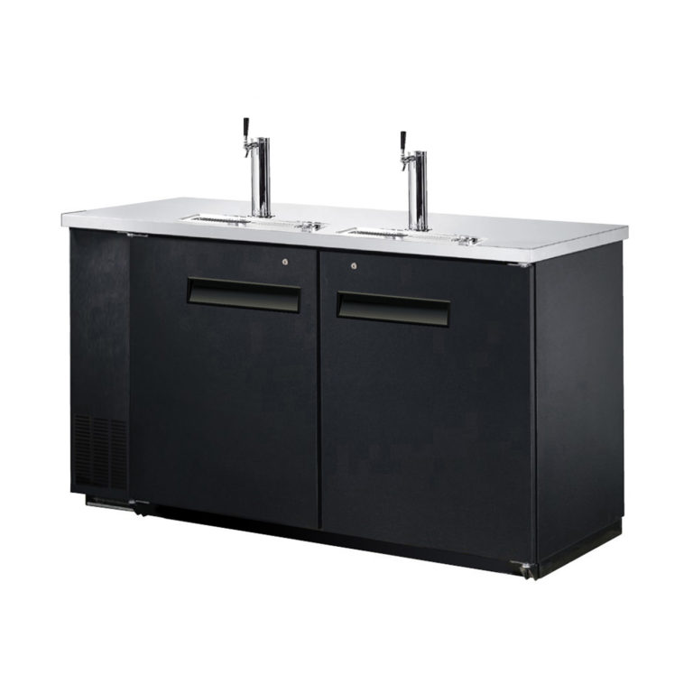 Norpole NPBT-60 60 IN 2 Solid Door Direct Draw Beer Keg Cooler