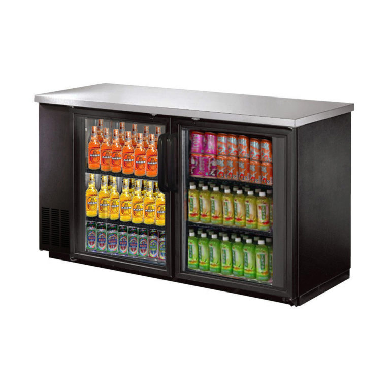 NPGB-60 Norpole NPGB-48 48 IN 2 Glass Door Back Bar Cooler-LED Lights
