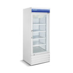 Norpole NPGF1-S13 1 Glass Door Swing Freezer in White 13 cu ft