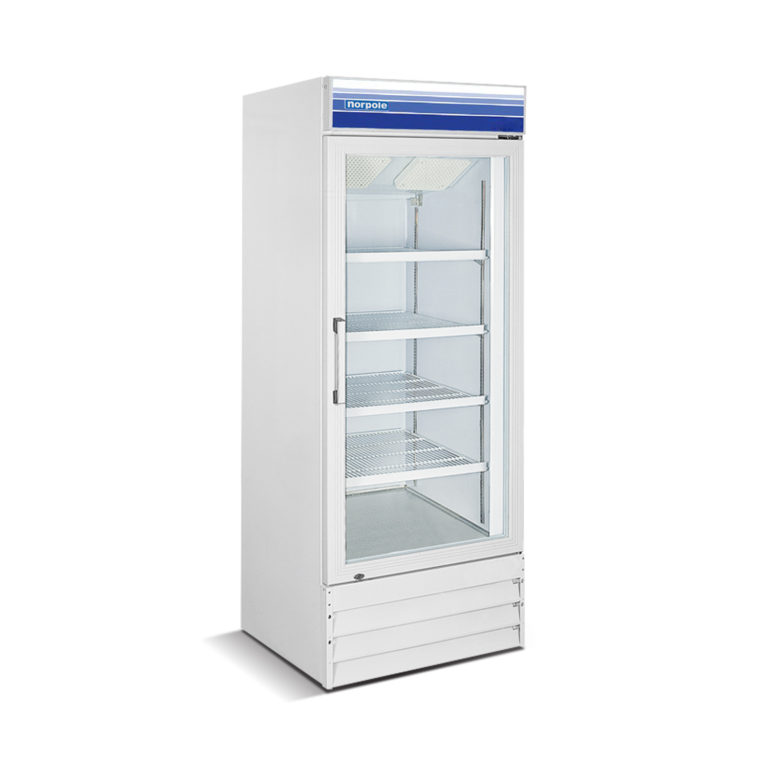 NPGR1-S Norpole NPGR1-S 1 Glass Door Swing Refrigerator in White 23 cu ft