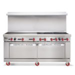 American Range AR8B-24RG Range, 72", 8 Open Burners, 24" Griddle