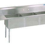 BK Resources BKS-3-1620-12-18LS 3 Compartment Sinks