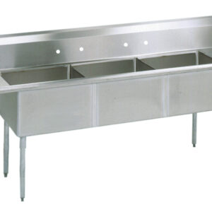 BK Resources BKS-3-24-14S 3 Compartment Sinks