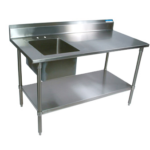 BK Resources BKPT-3060G-L-P-G Work Table, with Prep Sink(s)