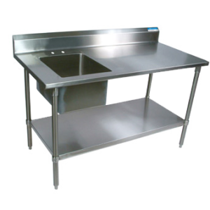 Image-BKPT-3060G-L-P-G BK Resources BKPT-3060G-L-P-G Work Table, with Prep Sink(s)