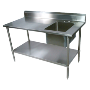 Image-BKPT-3060S-R BK Resources BKPT-3060S-R Work Table, with Prep Sink(s)
