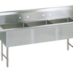 BK Resources BKS6-3-24-14-24LS 3 Compartment Sinks