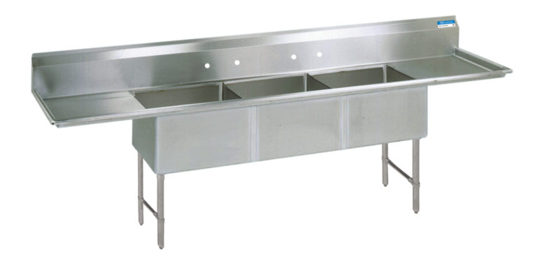 BK Resources BKS6-3-1620-14-18RS 3 Compartment Sinks
