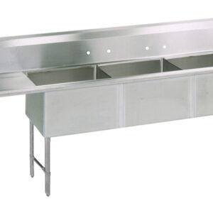 BK Resources BKS6-3-1620-14-18LS 3 Compartment Sinks