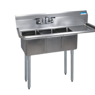 BK-Resources BKS-3-1014-10-15RS Compartment Sinks