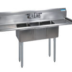 BK-Resources BKS-3-1416-12-12TS 3 Compartment Sinks