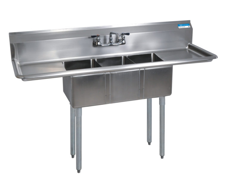 BK-Resources BKS-3-1416-12-12TS 3 Compartment Sinks