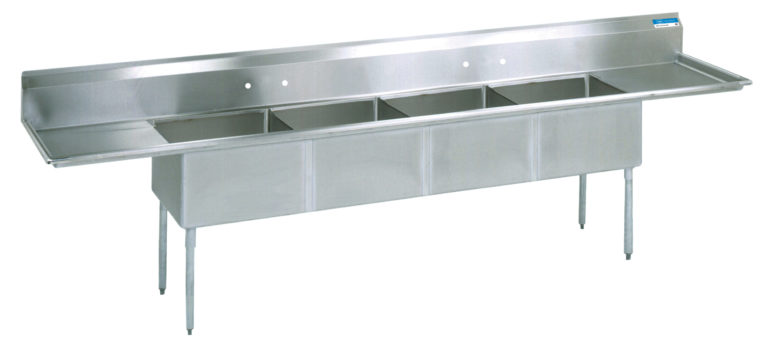 BK-Resources BKS-4-1620-14-18TS 4 Compartment Sinks