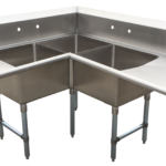 BK-Resources BKSDT-CO3-2012-RS 3 Compartment Corner Dishtables
