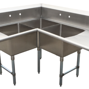 BKSDT-COS-2012-RS BK-Resources BKSDT-CO3-2012-RS 3 Compartment Corner Dishtables