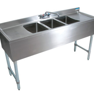 BK-Resources BKUBW-360TS Underbar Sinks- 18" Depth
