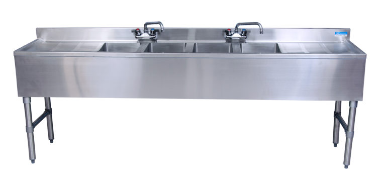 BK-Resources BKUBW-484TS Underbar Sinks- 18" Depth