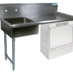 BK-Resources BKUCDT-60-L-SS-P3-G Undercounter Dishtables