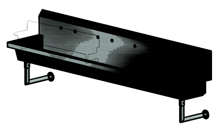 BK-Resources  MSHS-96W2 Multistation Handwash Sinks